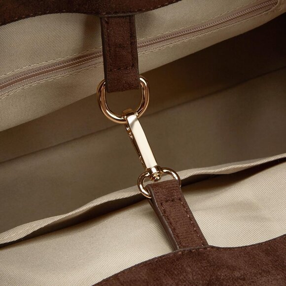 Suede Tote Bag Women Leather Large Retro Crossbody Trendy Work Purse - Picture 7 of 7